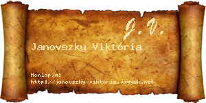 Janovszky Viktória névjegykártya